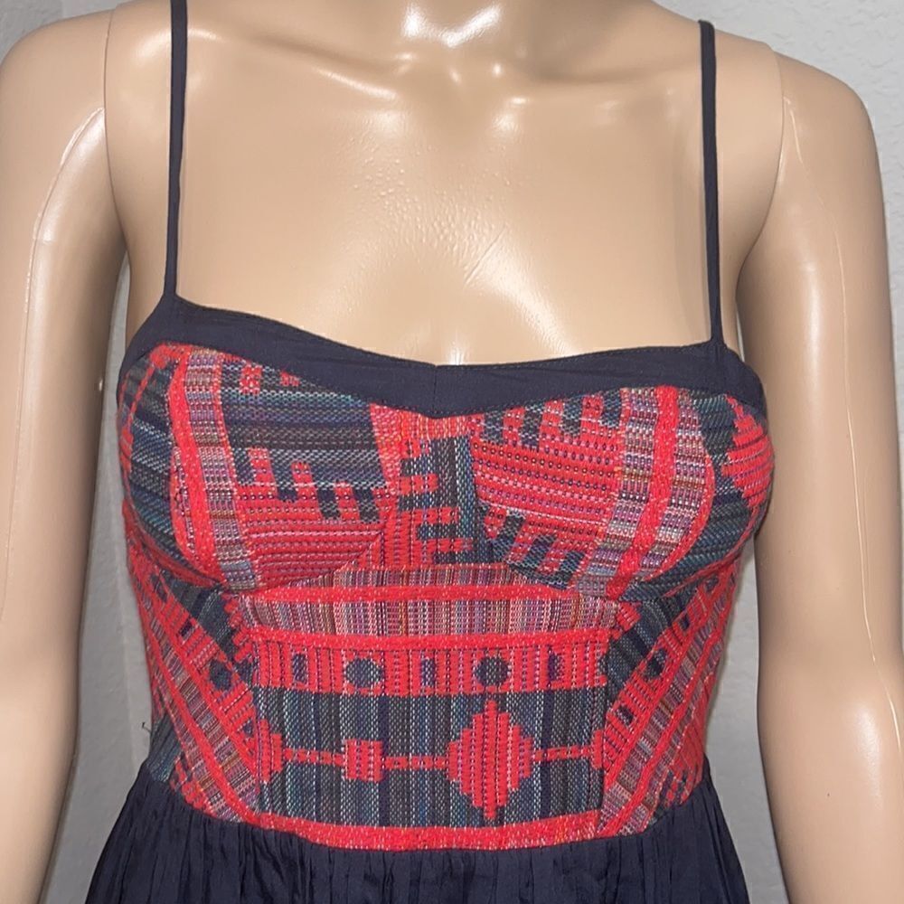 Vintage Anthropologie Staring at stars mini dress, embroidered bodice, lined - Picture 7 of 7